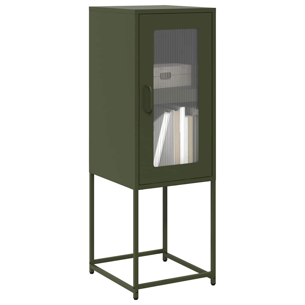 Dressoir 36x39x107 cm koudgewalst staal olijfgroen is nu te koop bij PeponiXL, paradijselijk wonen!