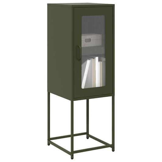 Dressoir 36x39x107 cm koudgewalst staal olijfgroen is nu te koop bij PeponiXL, paradijselijk wonen!