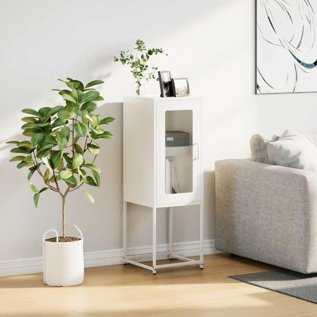 Dressoir 36x39x107 cm koudgewalst staal wit is nu te koop bij PeponiXL, paradijselijk wonen!