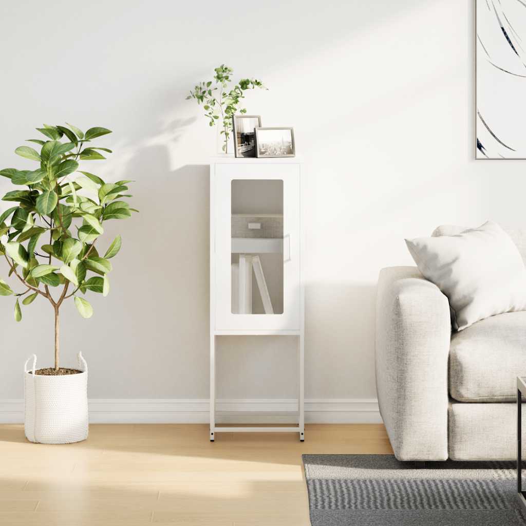 Dressoir 36x39x107 cm koudgewalst staal wit is nu te koop bij PeponiXL, paradijselijk wonen!