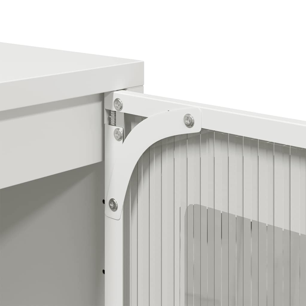 Dressoir 36x39x107 cm koudgewalst staal wit is nu te koop bij PeponiXL, paradijselijk wonen!