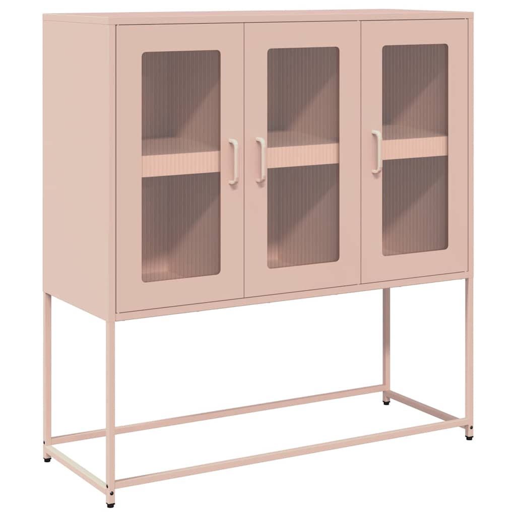 Dressoir 100,5x39x107 cm koudgewalst staal roze is nu te koop bij PeponiXL, paradijselijk wonen!