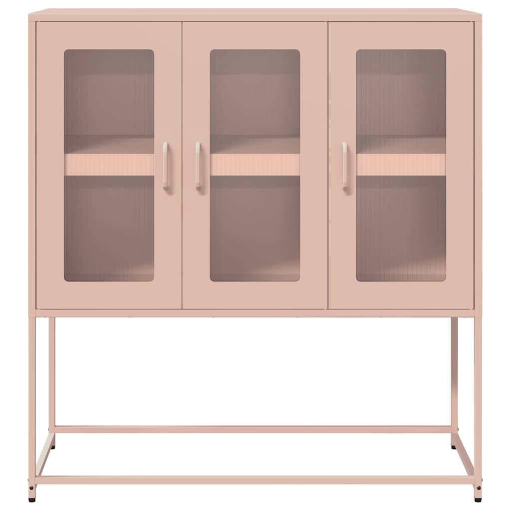 Dressoir 100,5x39x107 cm koudgewalst staal roze is nu te koop bij PeponiXL, paradijselijk wonen!