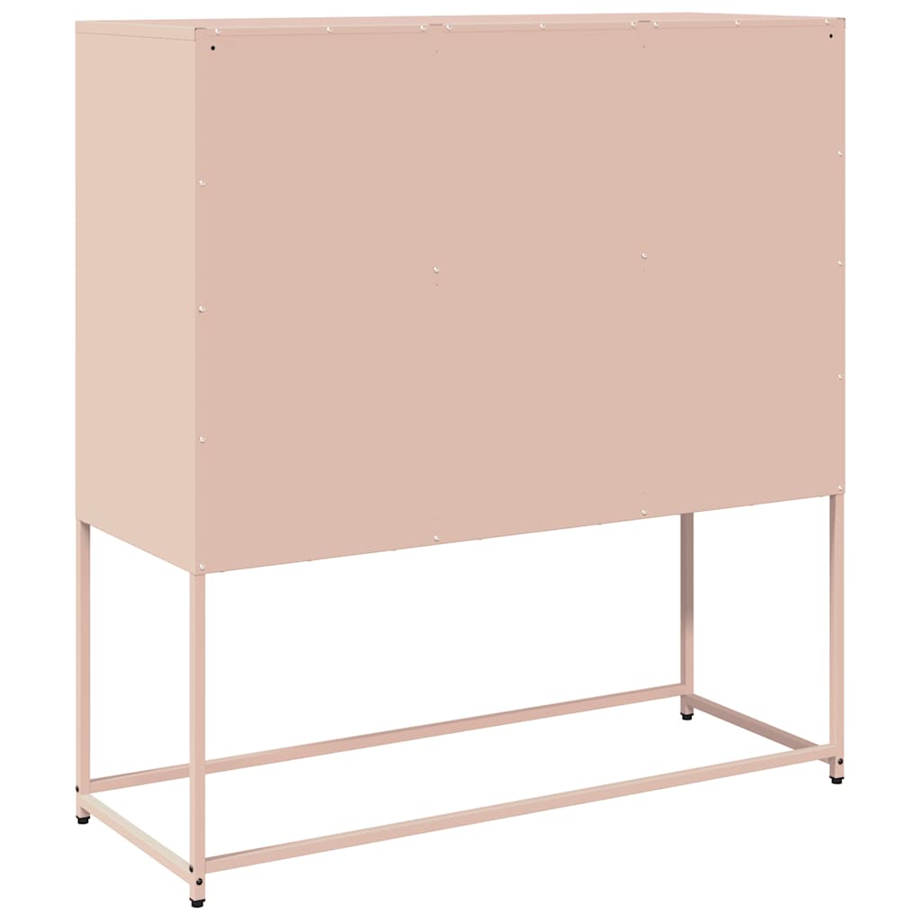 Dressoir 100,5x39x107 cm koudgewalst staal roze is nu te koop bij PeponiXL, paradijselijk wonen!