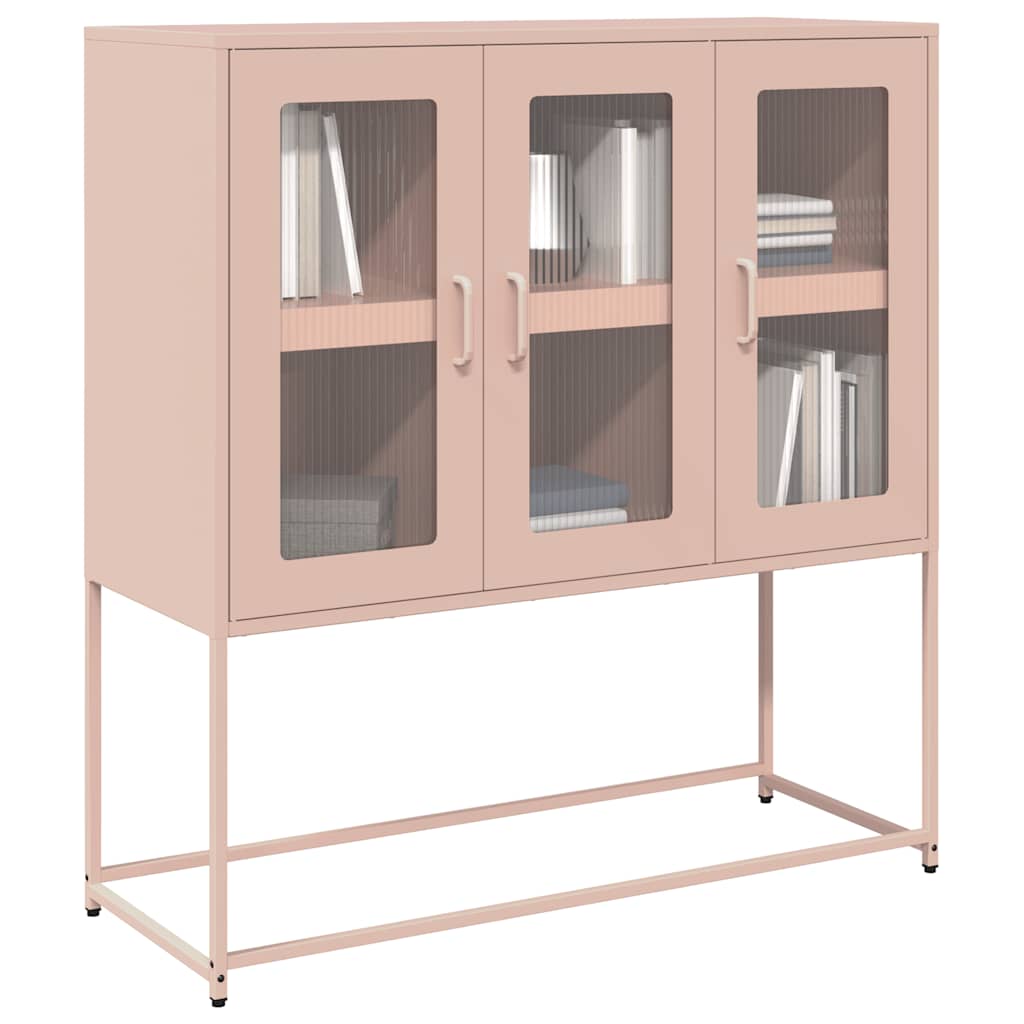 Dressoir 100,5x39x107 cm koudgewalst staal roze is nu te koop bij PeponiXL, paradijselijk wonen!