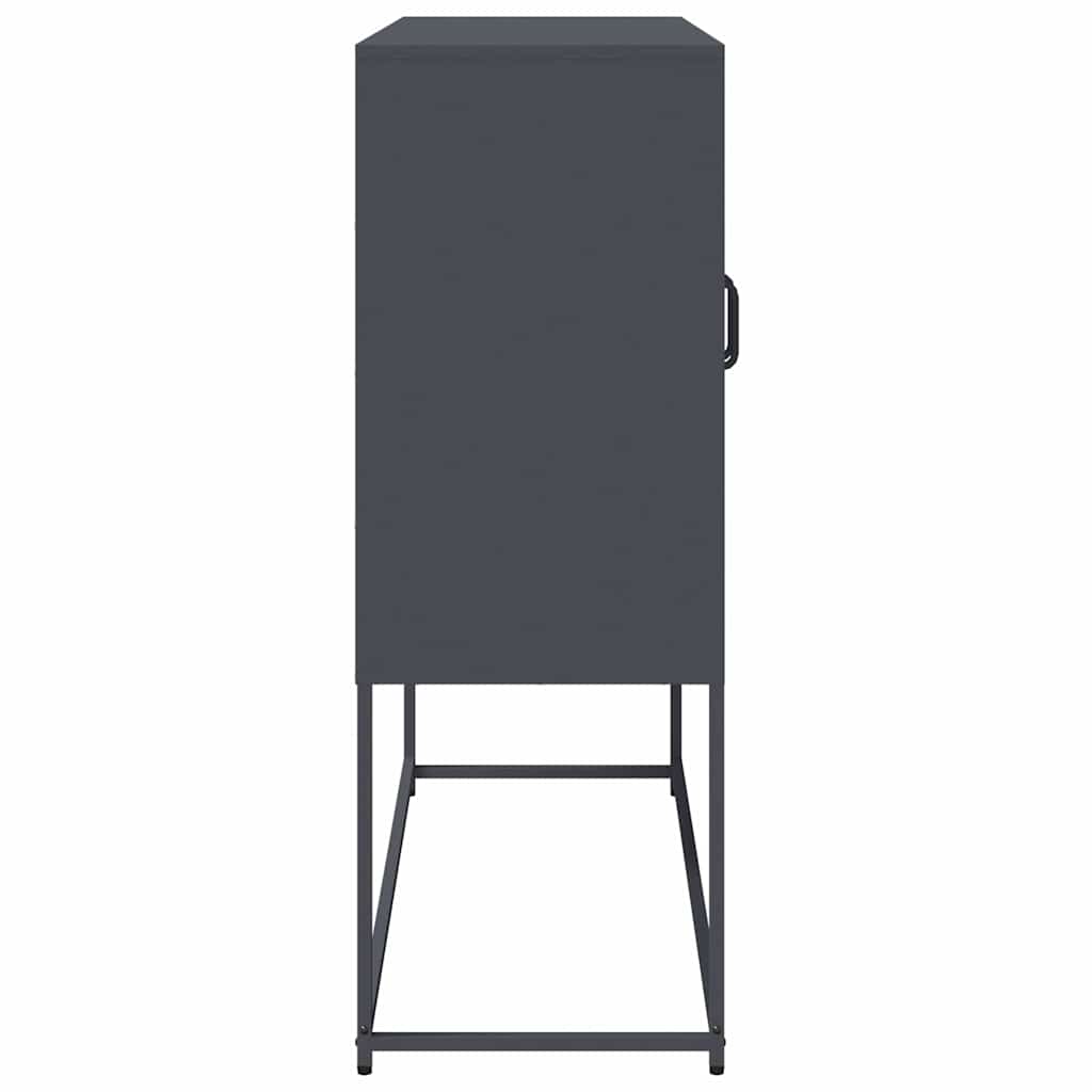 Dressoir 100,5x39x107 cm koudgewalst staal antracietkleurig is nu te koop bij PeponiXL, paradijselijk wonen!