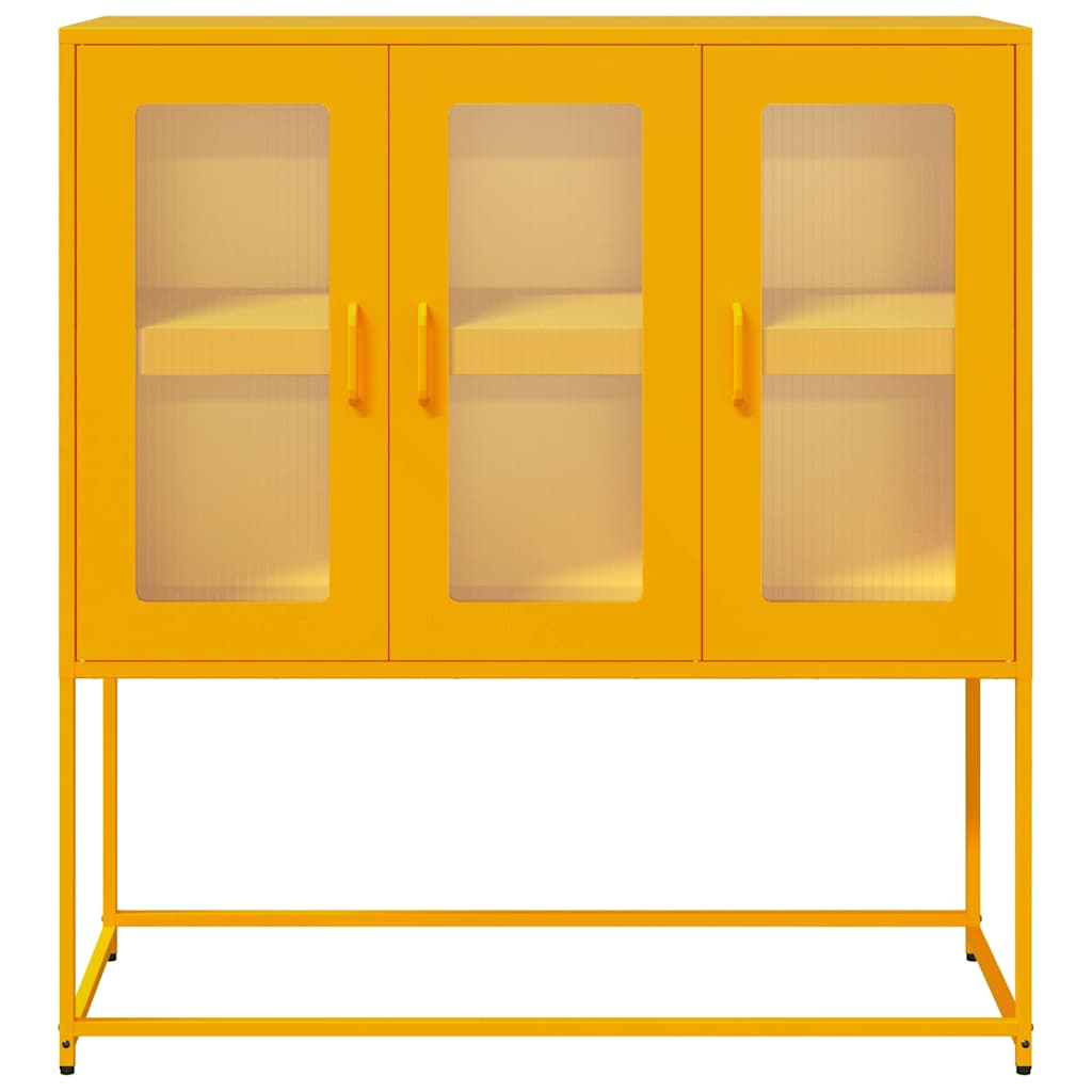 Dressoir 100,5x39x107 cm koudgewalst staal mosterdgeel is nu te koop bij PeponiXL, paradijselijk wonen!