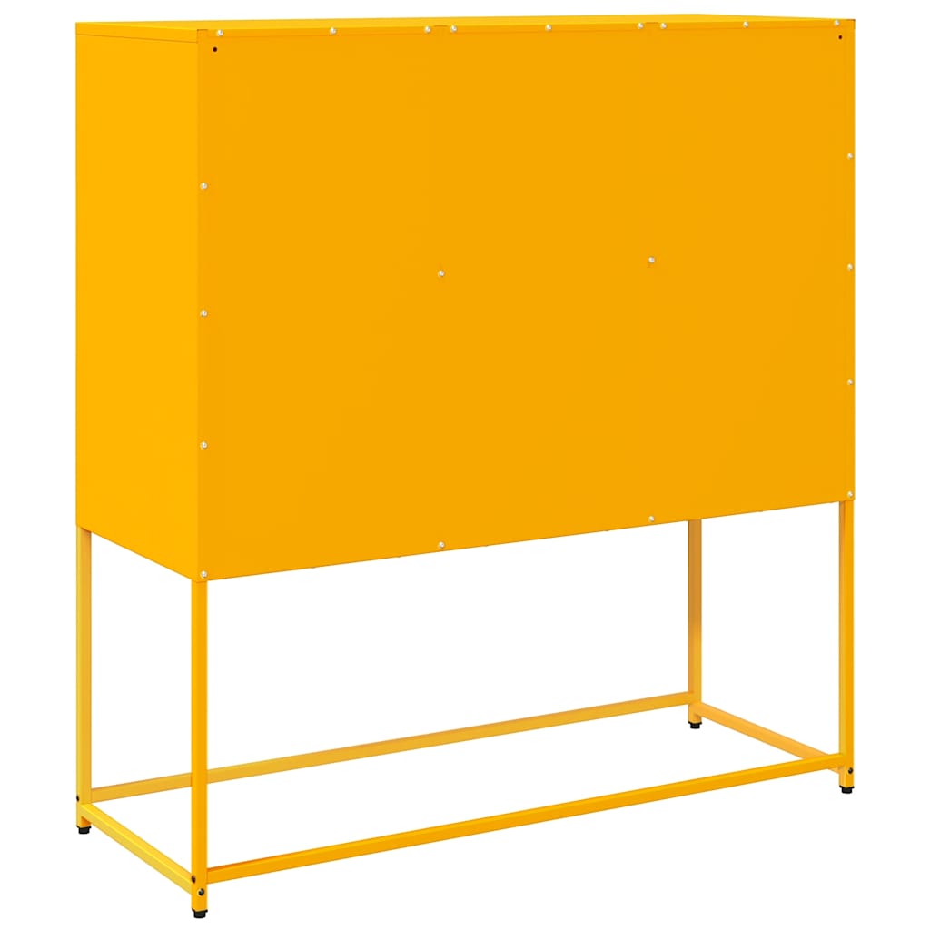 Dressoir 100,5x39x107 cm koudgewalst staal mosterdgeel is nu te koop bij PeponiXL, paradijselijk wonen!