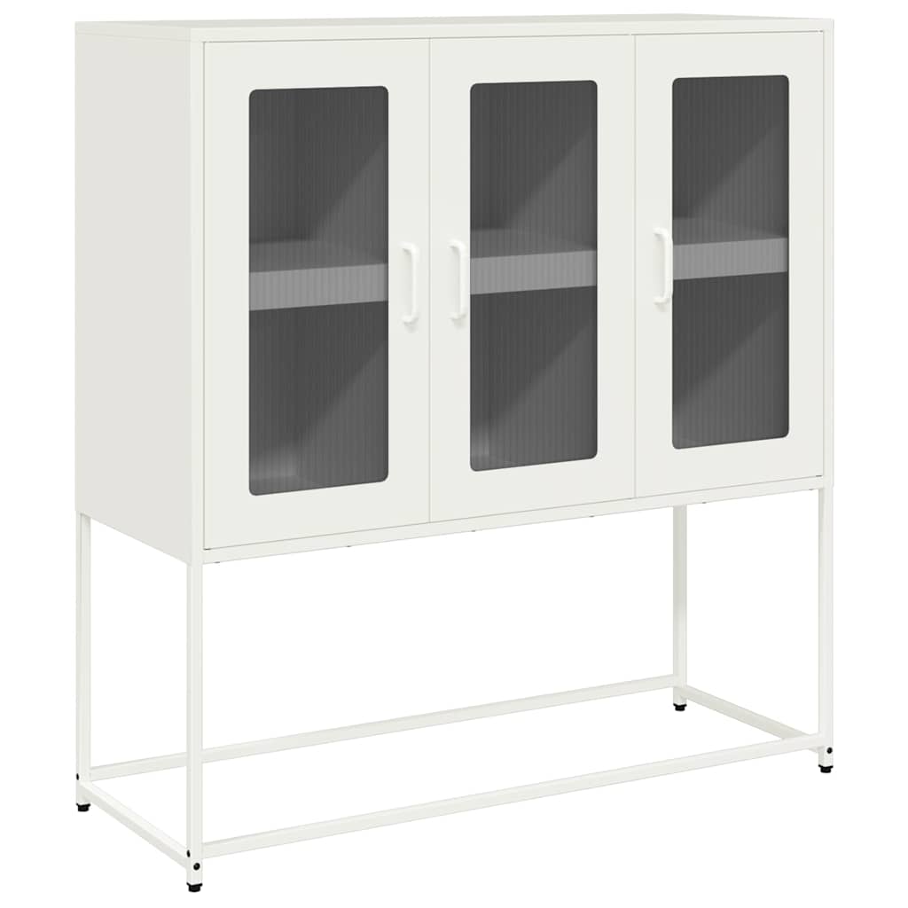 Dressoir 100,5x39x107 cm koudgewalst staal wit is nu te koop bij PeponiXL, paradijselijk wonen!