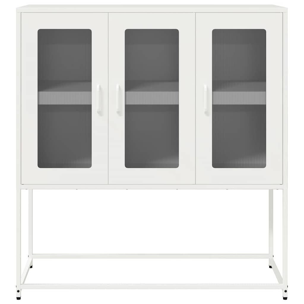 Dressoir 100,5x39x107 cm koudgewalst staal wit is nu te koop bij PeponiXL, paradijselijk wonen!