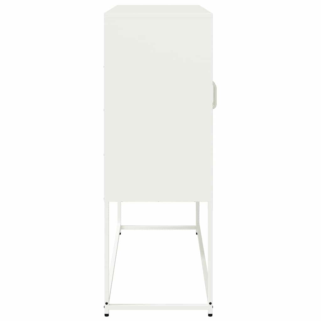Dressoir 100,5x39x107 cm koudgewalst staal wit is nu te koop bij PeponiXL, paradijselijk wonen!