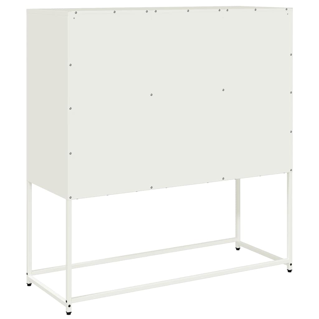 Dressoir 100,5x39x107 cm koudgewalst staal wit is nu te koop bij PeponiXL, paradijselijk wonen!