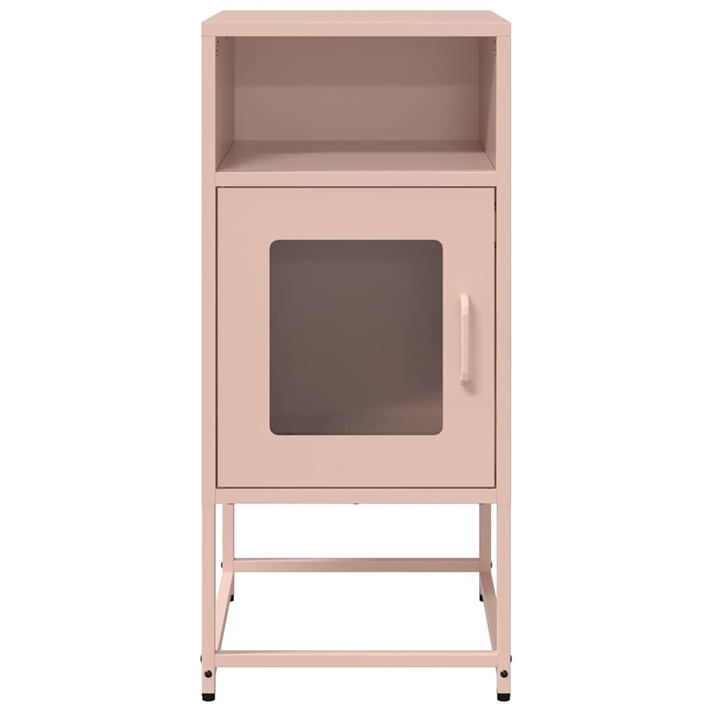 Nachtkastje 36x39x78 cm koudgewalst staal roze is nu te koop bij PeponiXL, paradijselijk wonen!