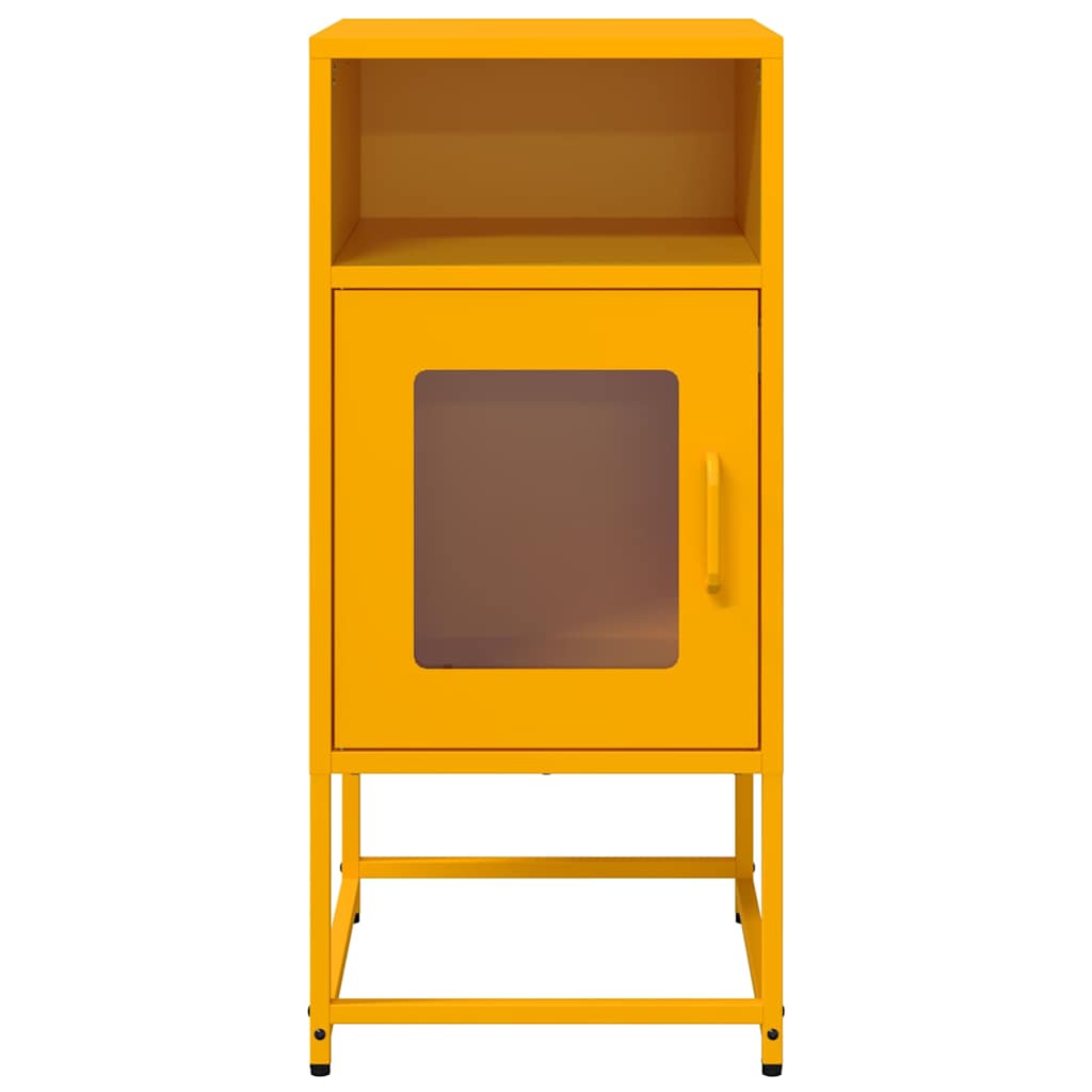 Nachtkastje 36x39x78 cm koudgewalst staal mosterdgeel is nu te koop bij PeponiXL, paradijselijk wonen!