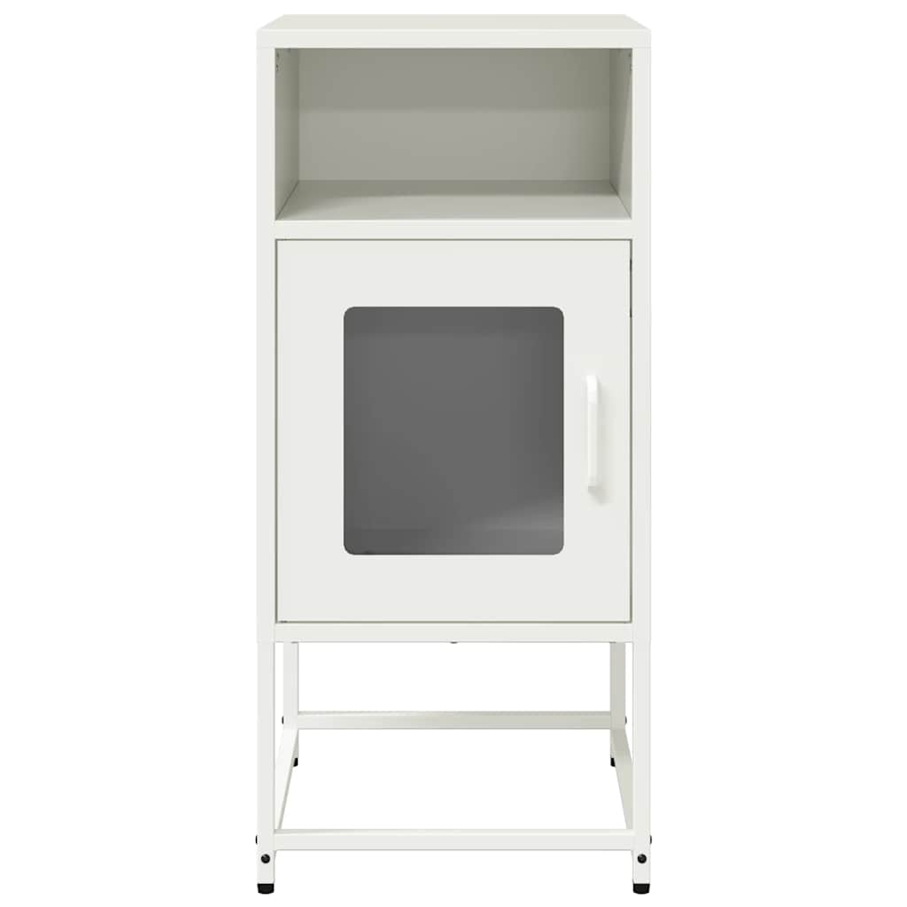 Nachtkastje 36x39x78 cm koudgewalst staal wit is nu te koop bij PeponiXL, paradijselijk wonen!