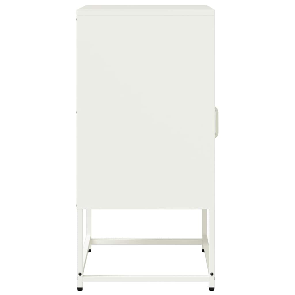 Nachtkastje 36x39x78 cm koudgewalst staal wit is nu te koop bij PeponiXL, paradijselijk wonen!