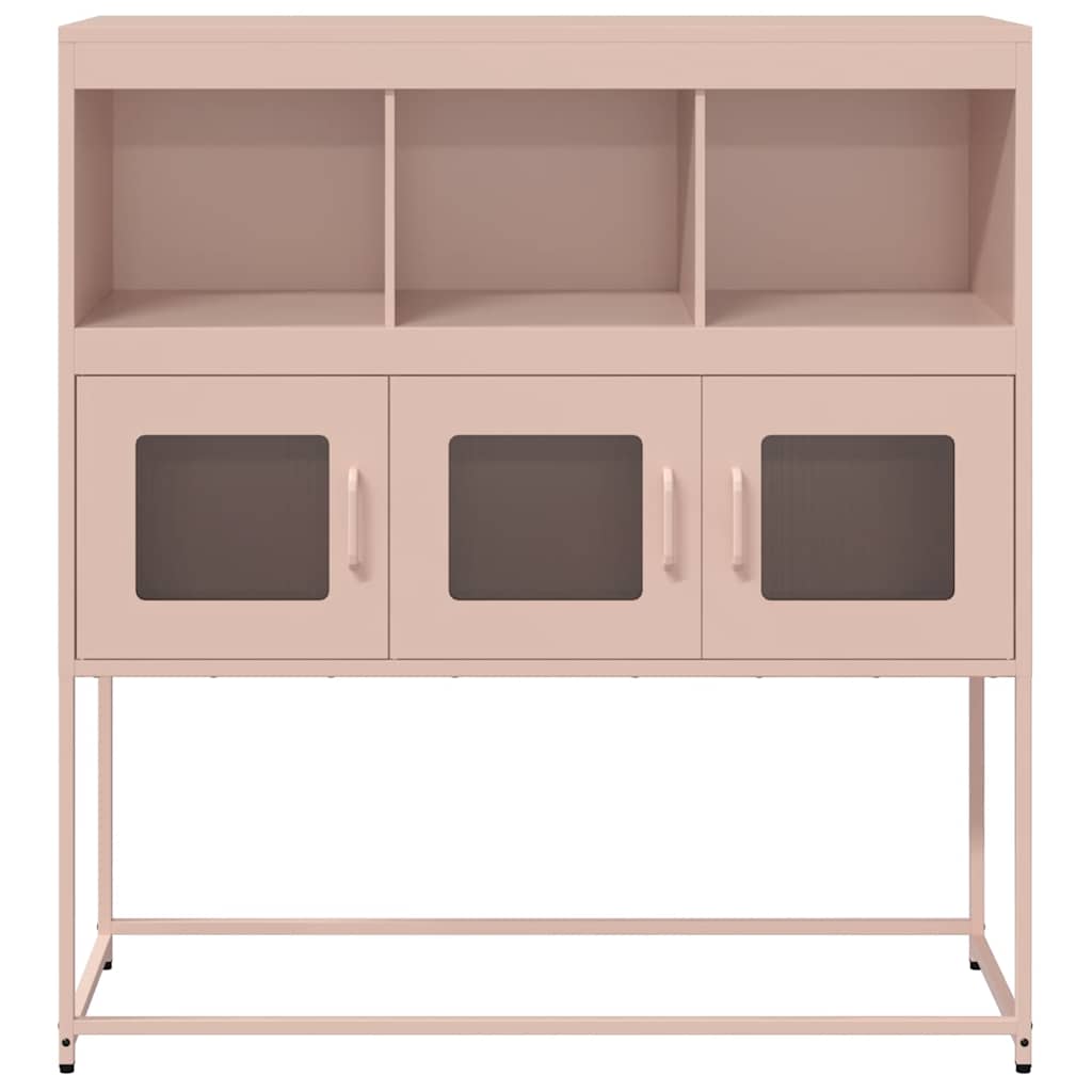 Dressoir 100,5x39x107 cm koudgewalst staal roze is nu te koop bij PeponiXL, paradijselijk wonen!