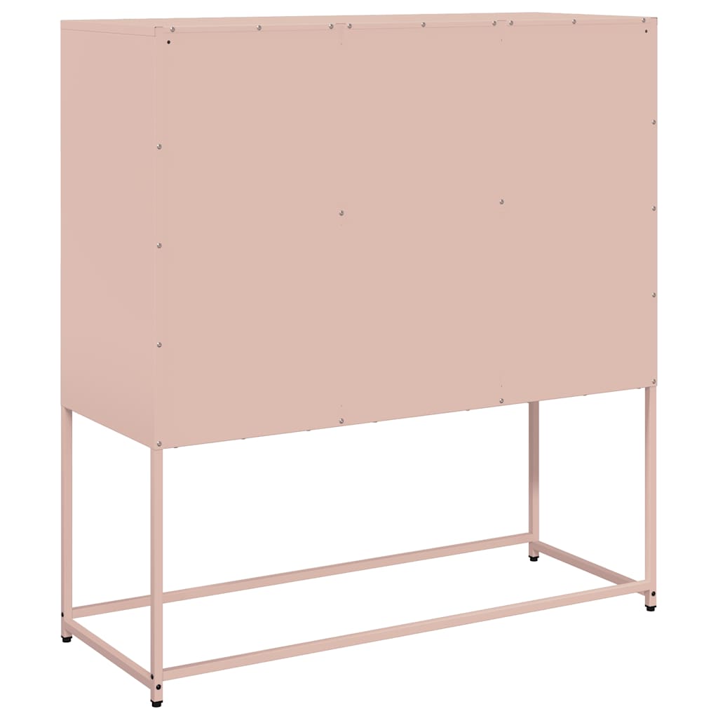 Dressoir 100,5x39x107 cm koudgewalst staal roze is nu te koop bij PeponiXL, paradijselijk wonen!
