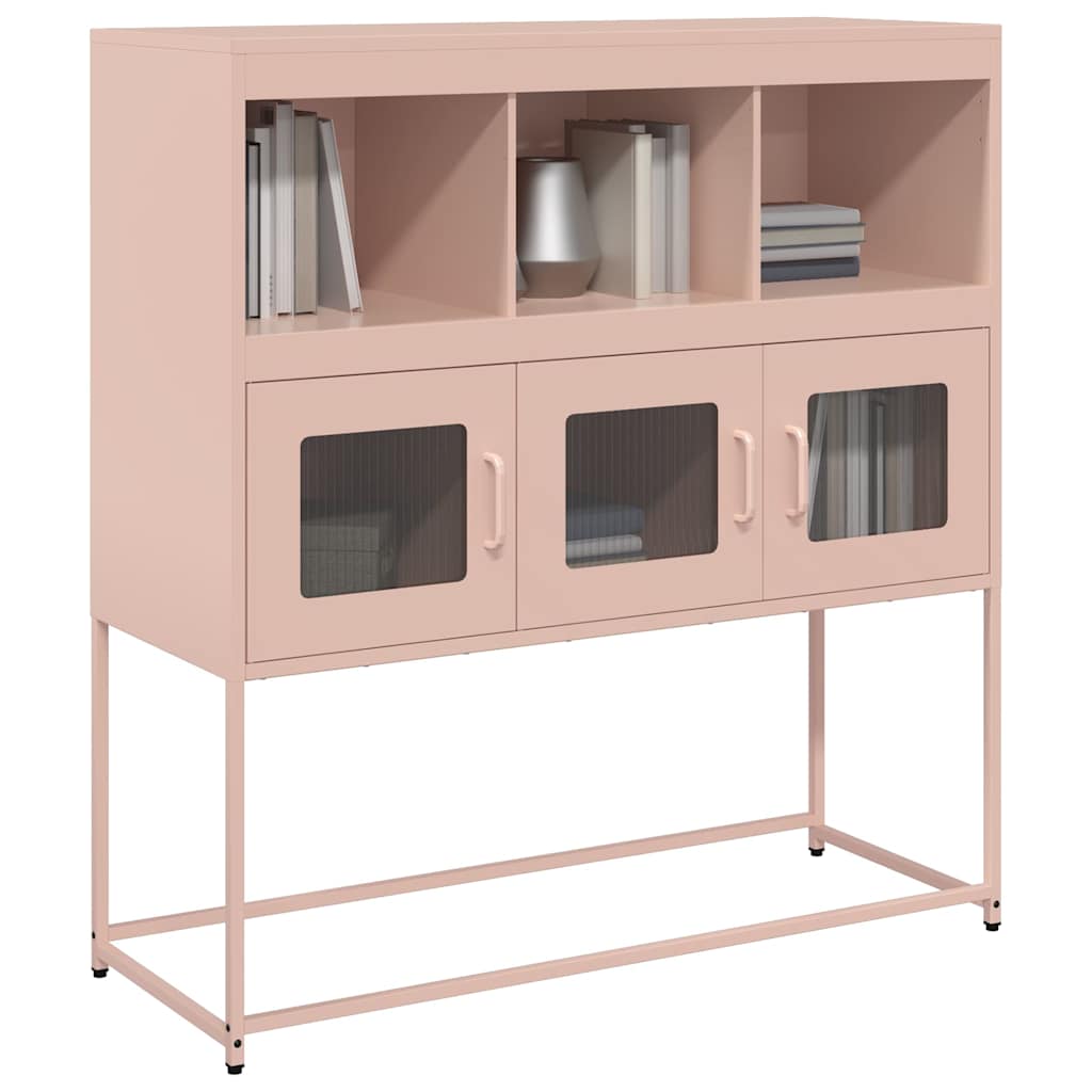 Dressoir 100,5x39x107 cm koudgewalst staal roze is nu te koop bij PeponiXL, paradijselijk wonen!
