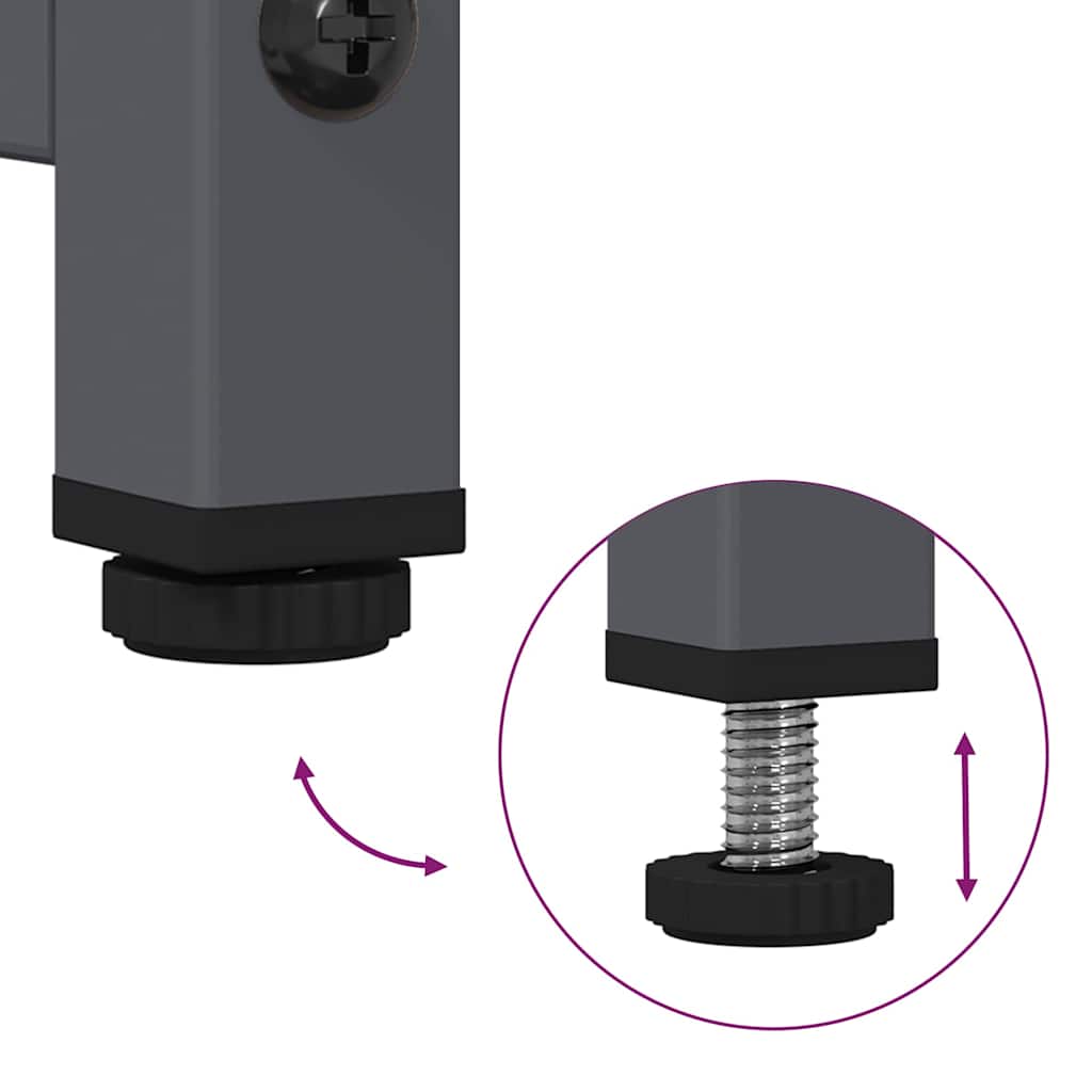 Dressoir 100,5x39x107 cm koudgewalst staal antracietkleurig is nu te koop bij PeponiXL, paradijselijk wonen!