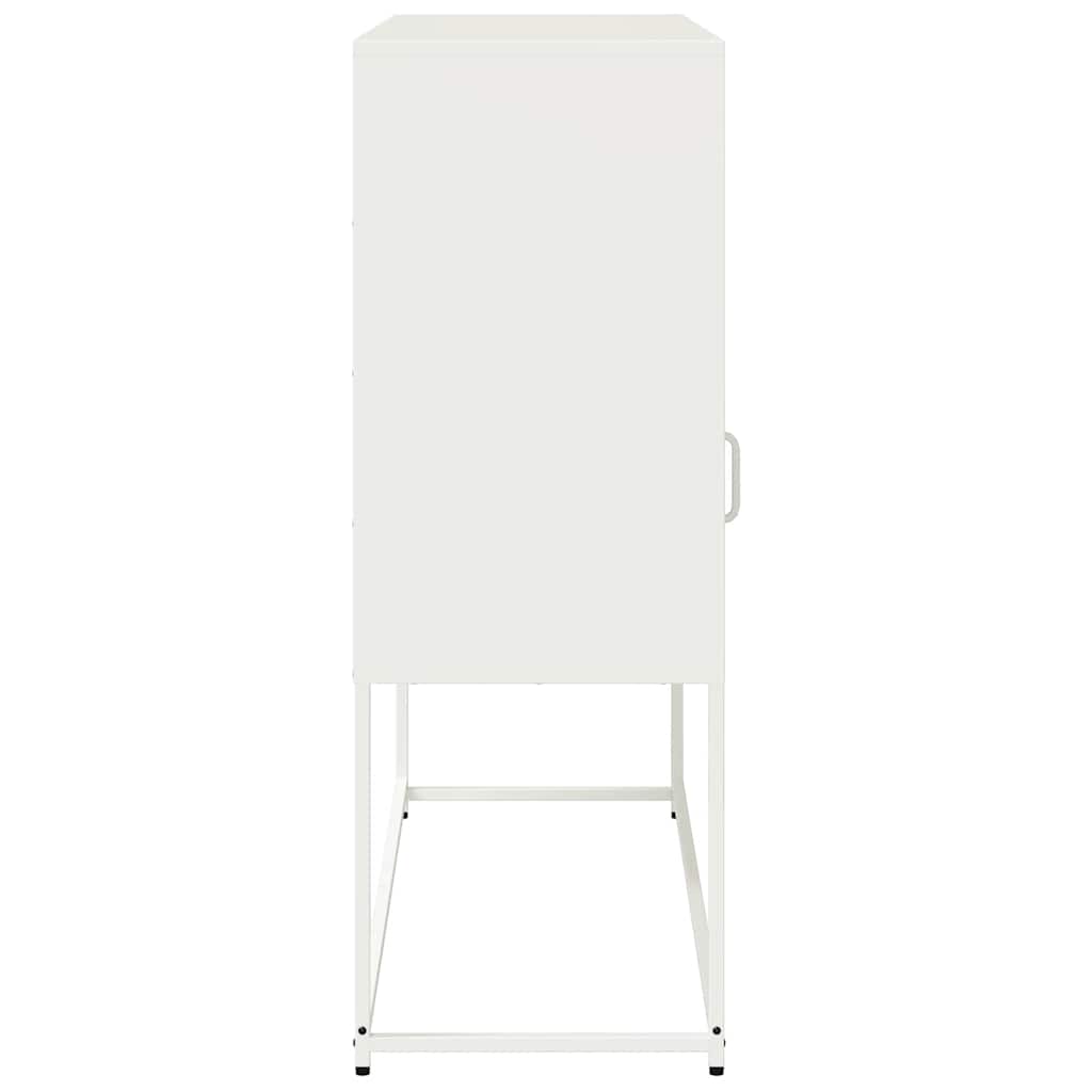 Dressoir 100,5x39x107 cm koudgewalst staal wit is nu te koop bij PeponiXL, paradijselijk wonen!