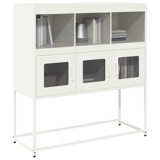 Dressoir 100,5x39x107 cm koudgewalst staal wit is nu te koop bij PeponiXL, paradijselijk wonen!