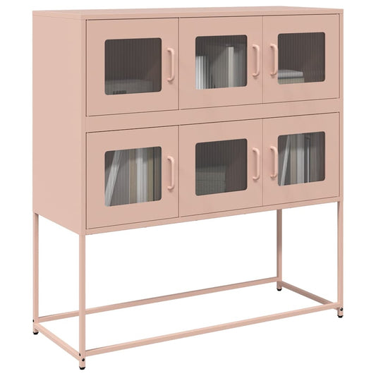 Dressoir 100,5x39x107 cm koudgewalst staal roze is nu te koop bij PeponiXL, paradijselijk wonen!