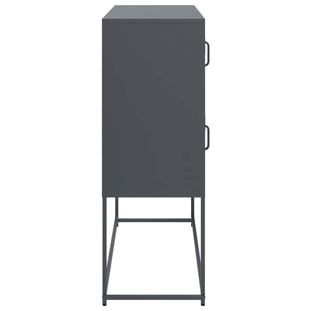 Dressoir 100,5x39x107 cm koudgewalst staal antracietkleurig is nu te koop bij PeponiXL, paradijselijk wonen!