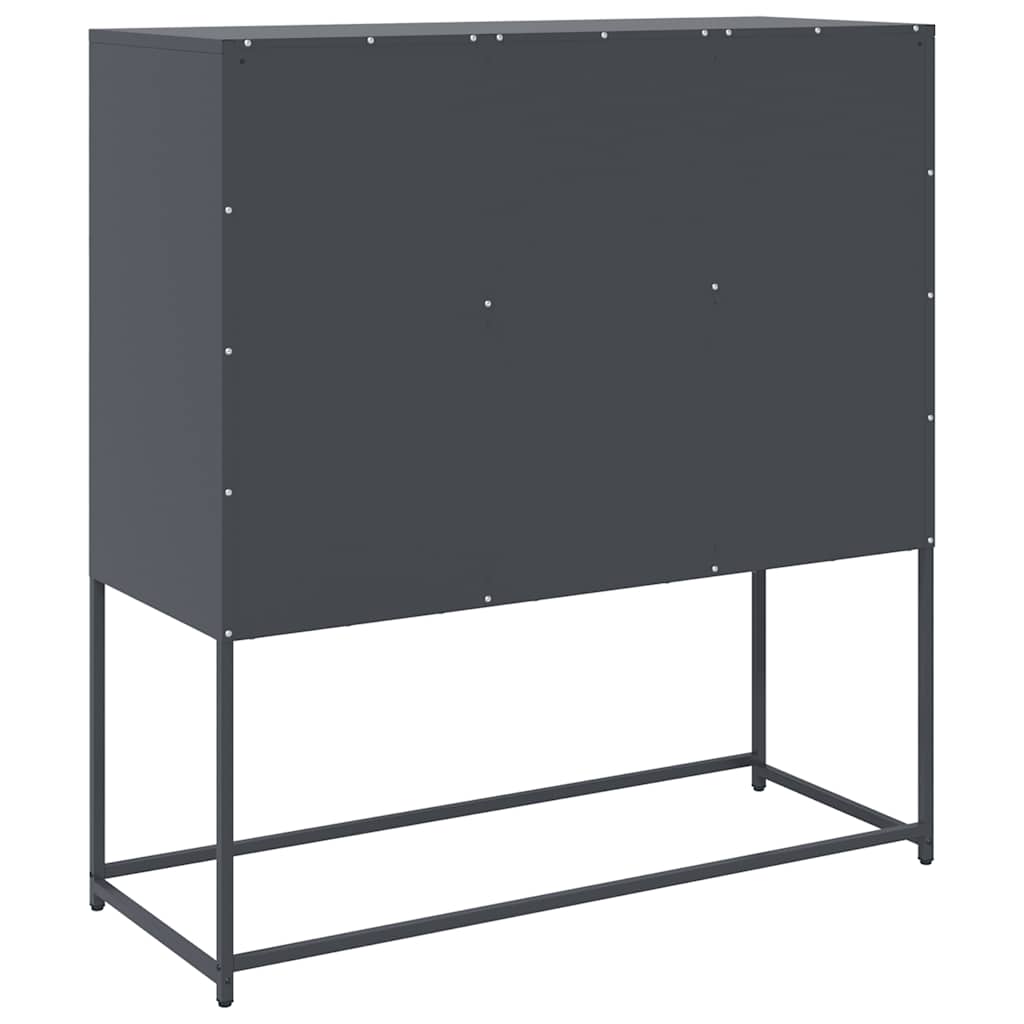 Dressoir 100,5x39x107 cm koudgewalst staal antracietkleurig is nu te koop bij PeponiXL, paradijselijk wonen!