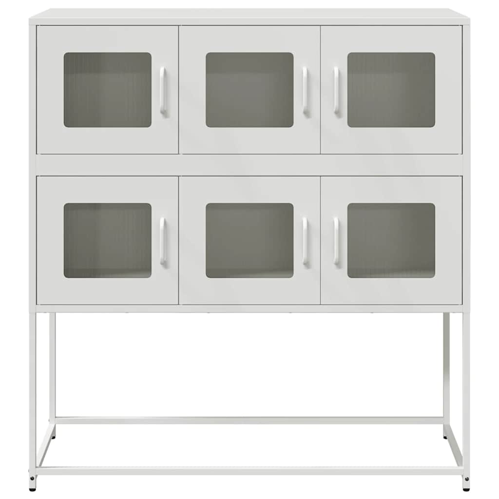 Dressoir 100,5x39x107 cm koudgewalst staal wit is nu te koop bij PeponiXL, paradijselijk wonen!