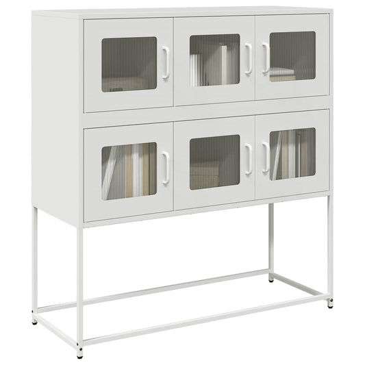 Dressoir 100,5x39x107 cm koudgewalst staal wit is nu te koop bij PeponiXL, paradijselijk wonen!