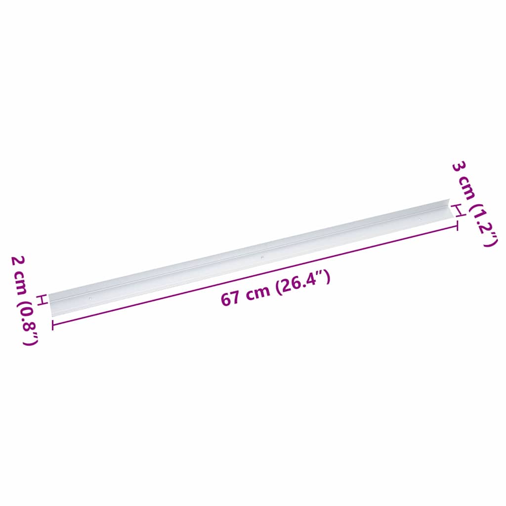 Trapprofielen 10 pcs Zilver 67 x 3 x 2 cm Aluminium is nu te koop bij PeponiXL, paradijselijk wonen!