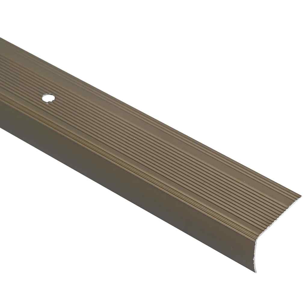 Trapprofielen 30 pcs Bruin 67 x 3.5 x 3 cm Aluminium is nu te koop bij PeponiXL, paradijselijk wonen!