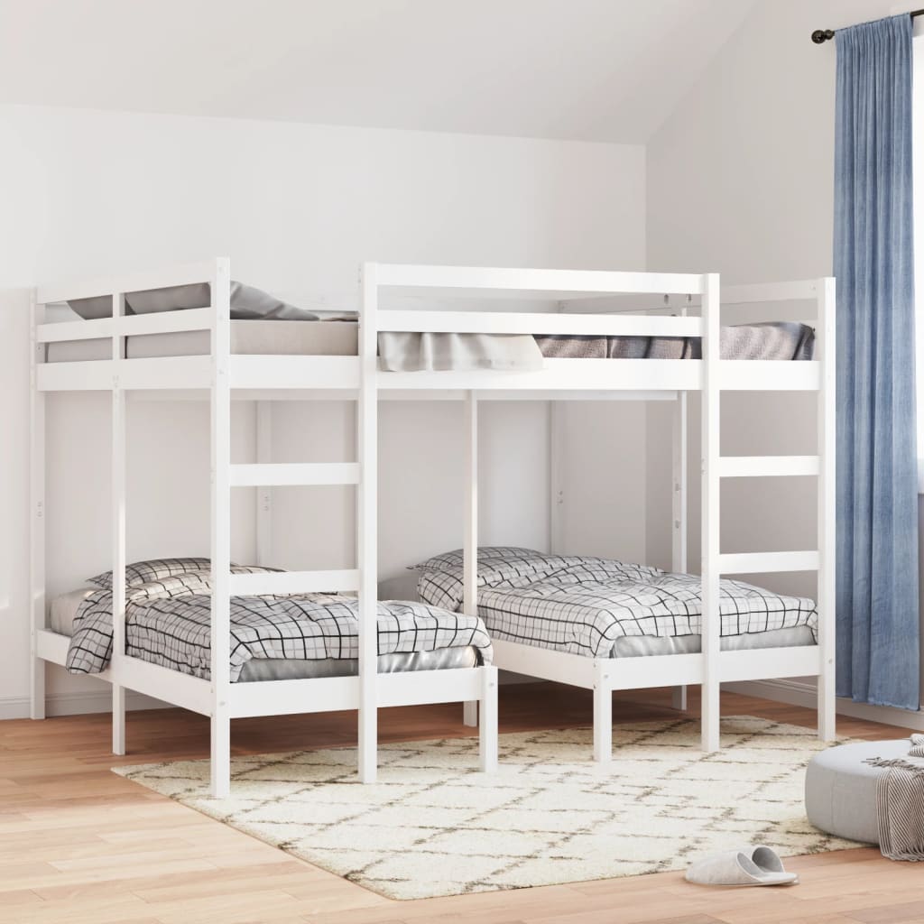 Stapelbed 3-voudig grenenhout wit 160x200/80x160 cm is nu te koop bij PeponiXL, paradijselijk wonen!