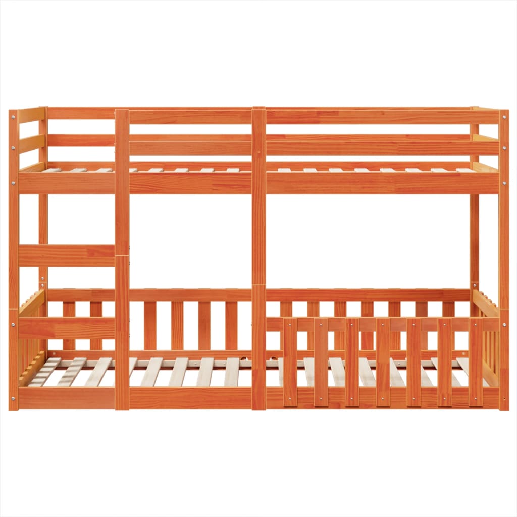 Stapelbed massief grenenhout wasbruin 90x200 cm is nu te koop bij PeponiXL, paradijselijk wonen!