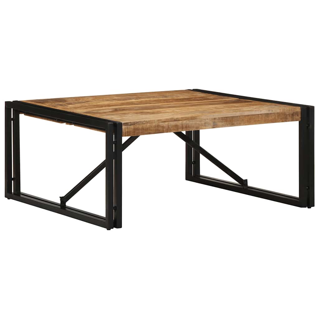 Salontafel 80x80x35 cm massief ruw mangohout is nu te koop bij PeponiXL, paradijselijk wonen!
