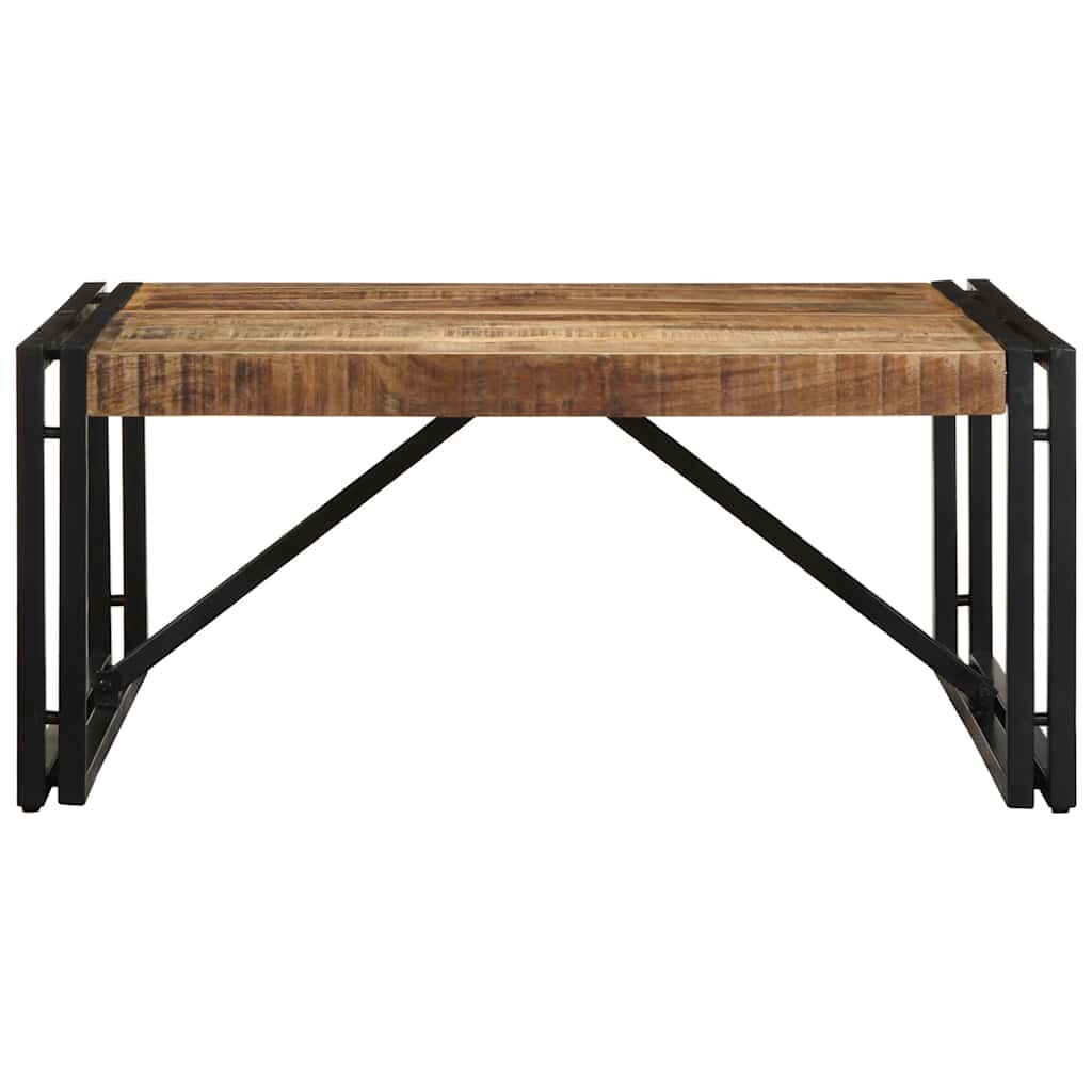 Salontafel 80x80x35 cm massief ruw mangohout is nu te koop bij PeponiXL, paradijselijk wonen!