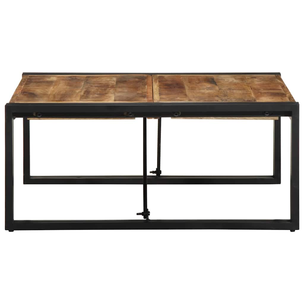 Salontafel 80x80x35 cm massief ruw mangohout is nu te koop bij PeponiXL, paradijselijk wonen!