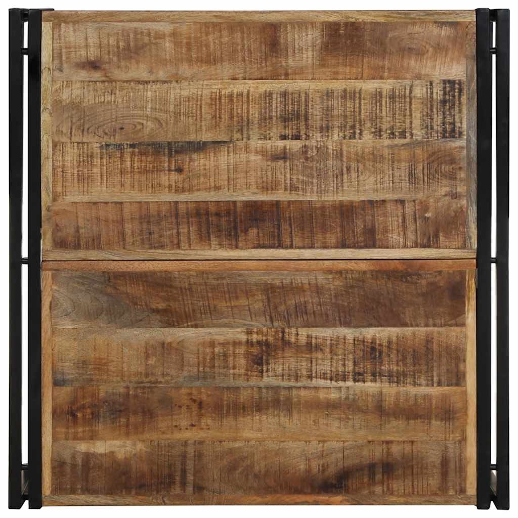 Salontafel 80x80x35 cm massief ruw mangohout is nu te koop bij PeponiXL, paradijselijk wonen!