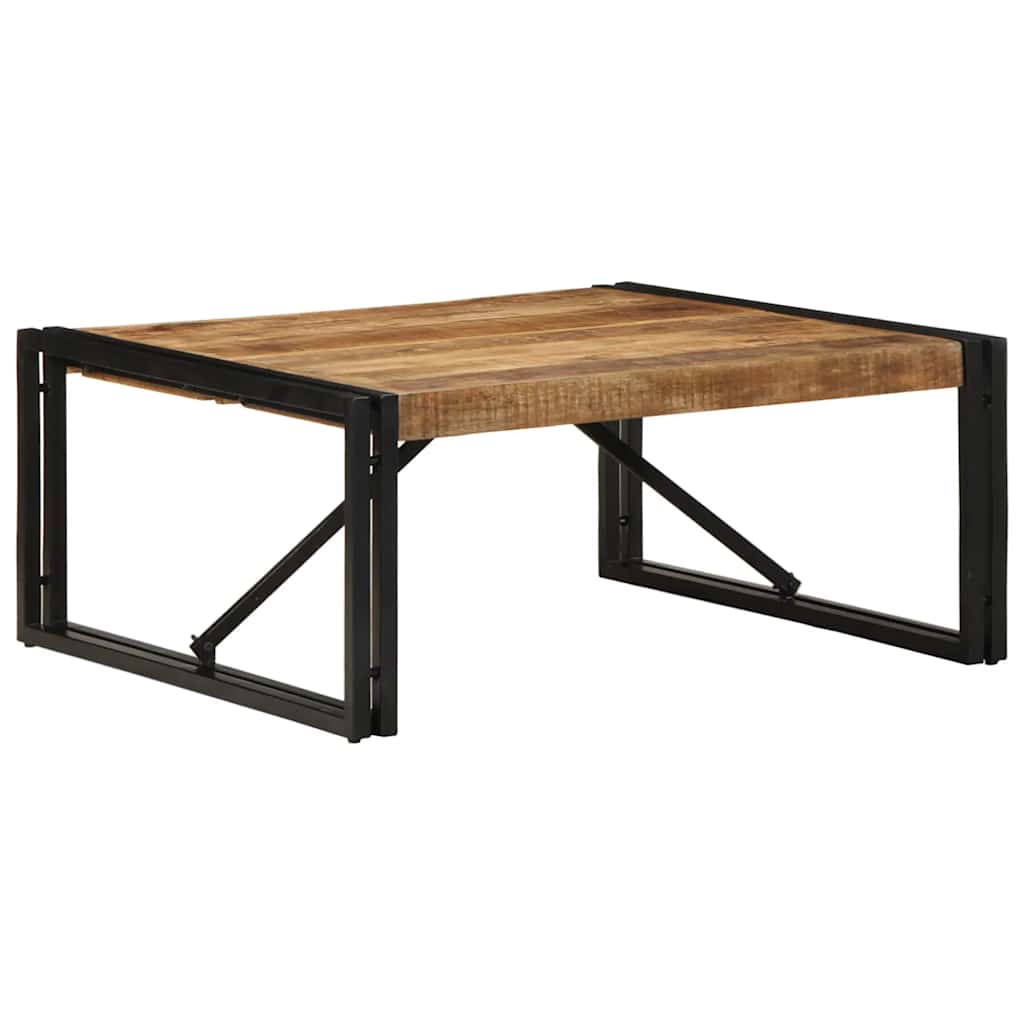 Salontafel 80x80x35 cm massief ruw mangohout is nu te koop bij PeponiXL, paradijselijk wonen!
