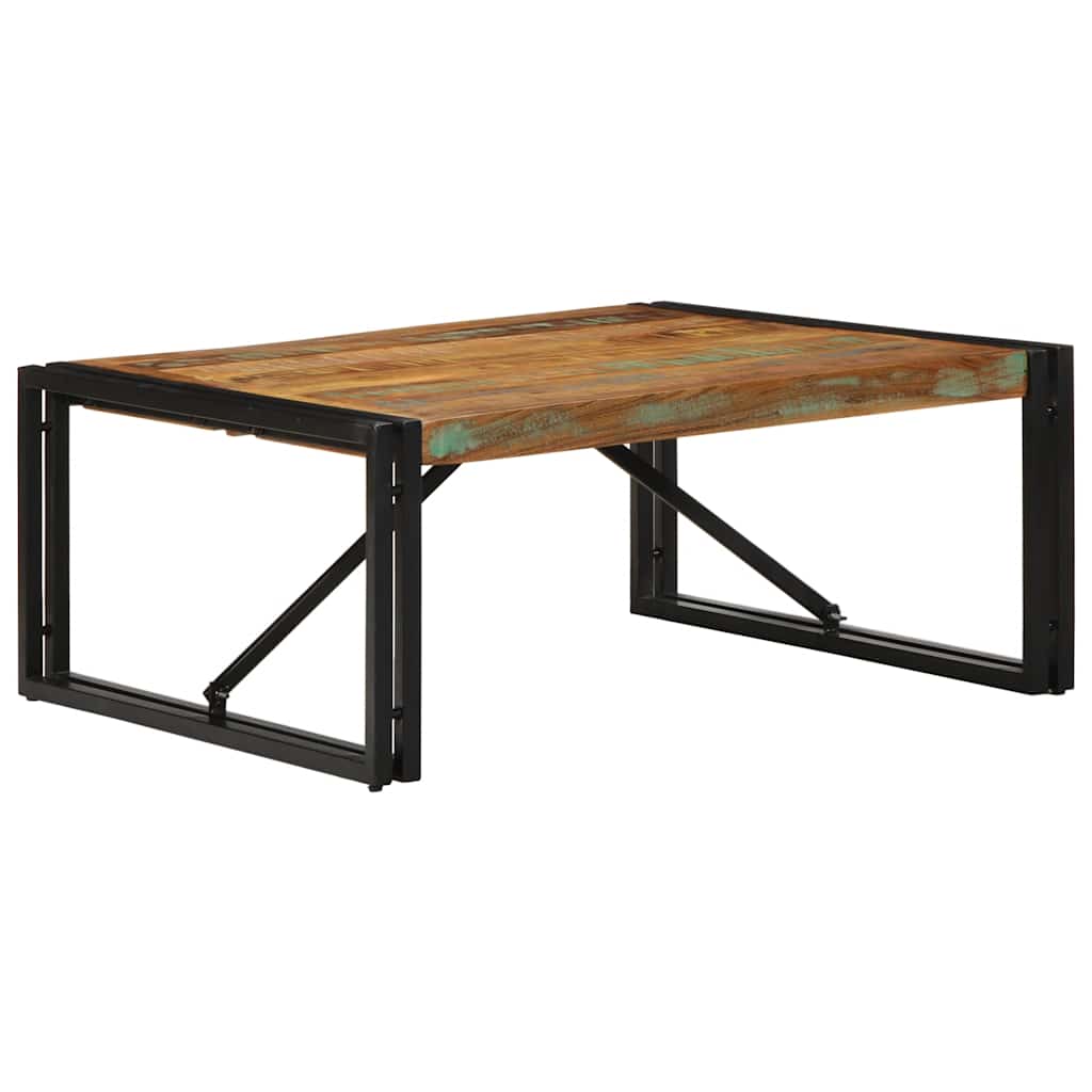 Salontafel 80x80x35 cm massief gerecycled hout meerkleurig is nu te koop bij PeponiXL, paradijselijk wonen!
