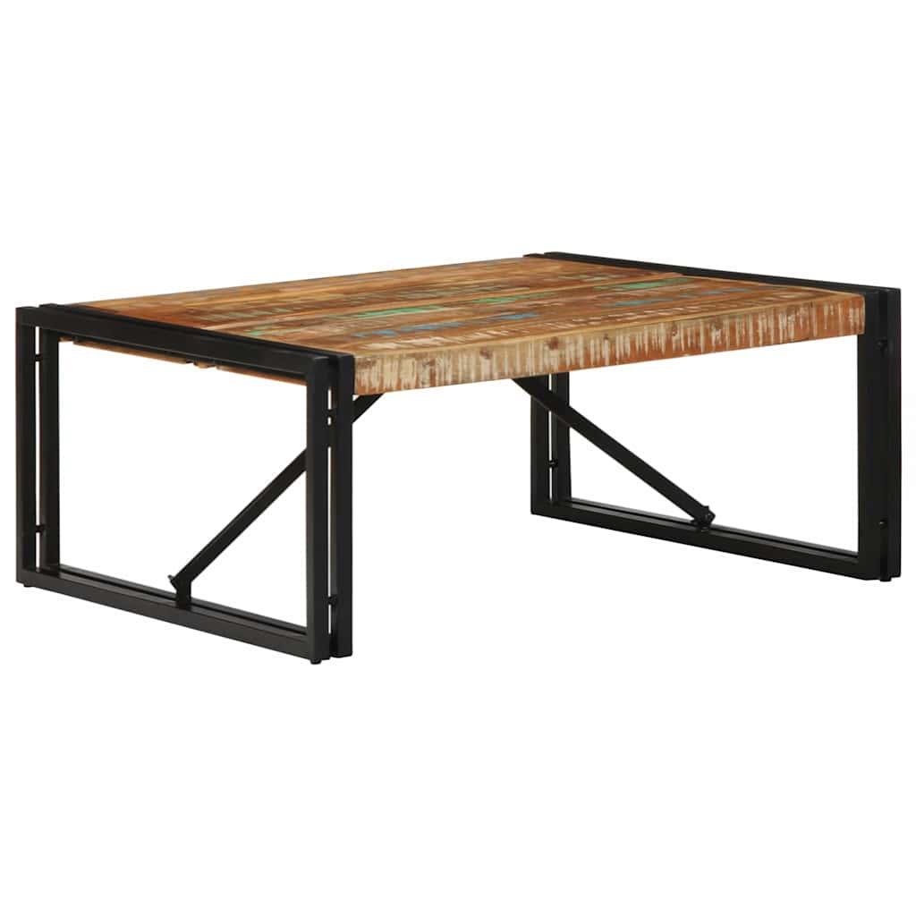 Salontafel 80x80x35 cm massief gerecycled hout meerkleurig is nu te koop bij PeponiXL, paradijselijk wonen!