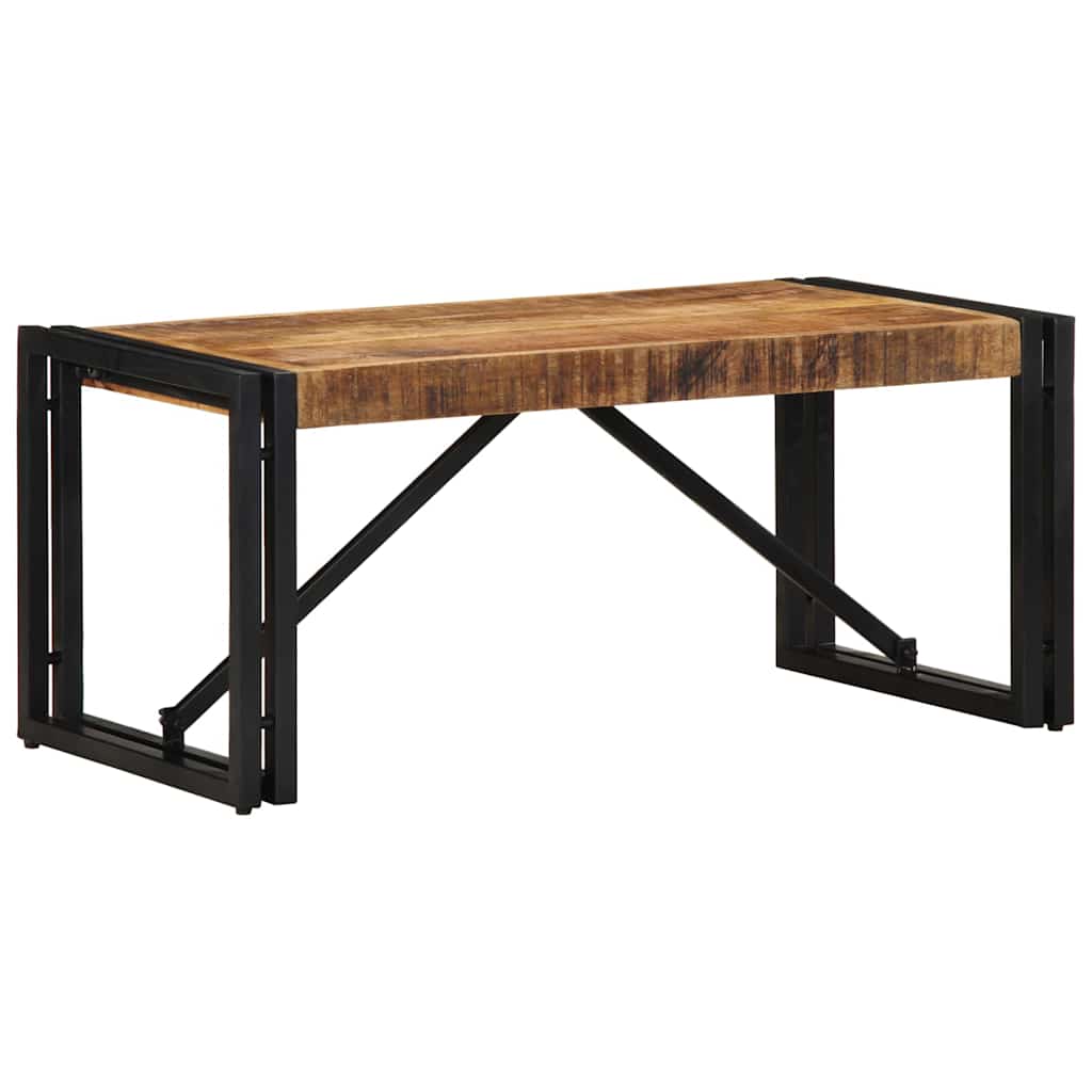 Salontafel 80x40x35 cm massief ruw mangohout is nu te koop bij PeponiXL, paradijselijk wonen!
