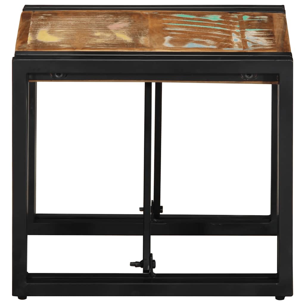 Salontafel 40x40x35 cm massief gerecycled hout meerkleurig is nu te koop bij PeponiXL, paradijselijk wonen!