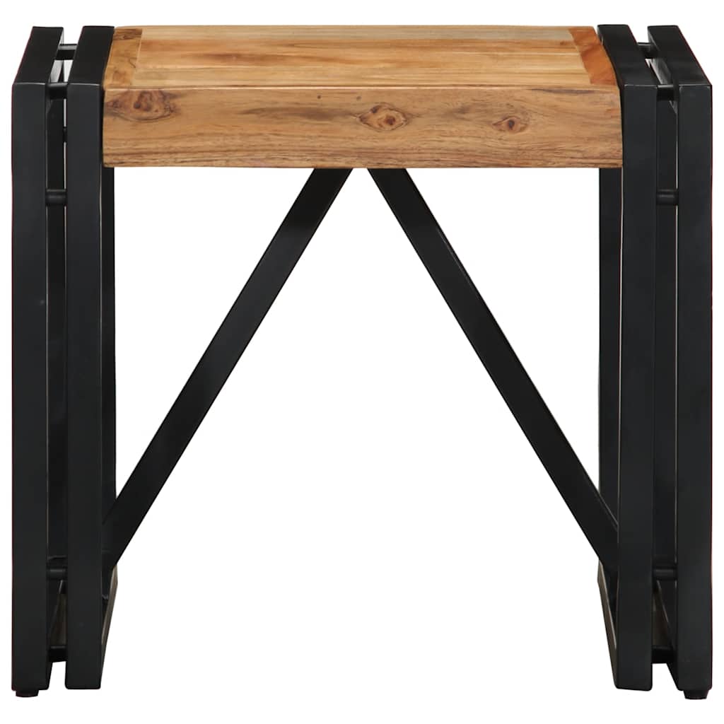 Salontafel 40x40x35 cm massief acaciahout is nu te koop bij PeponiXL, paradijselijk wonen!