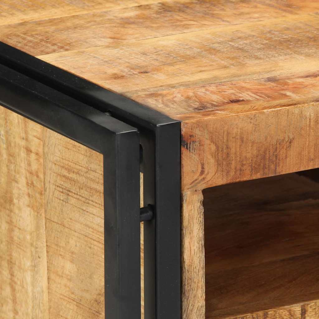 Nachtkastje 40x40x59 cm Massief ruw hout Mango is nu te koop bij PeponiXL, paradijselijk wonen!