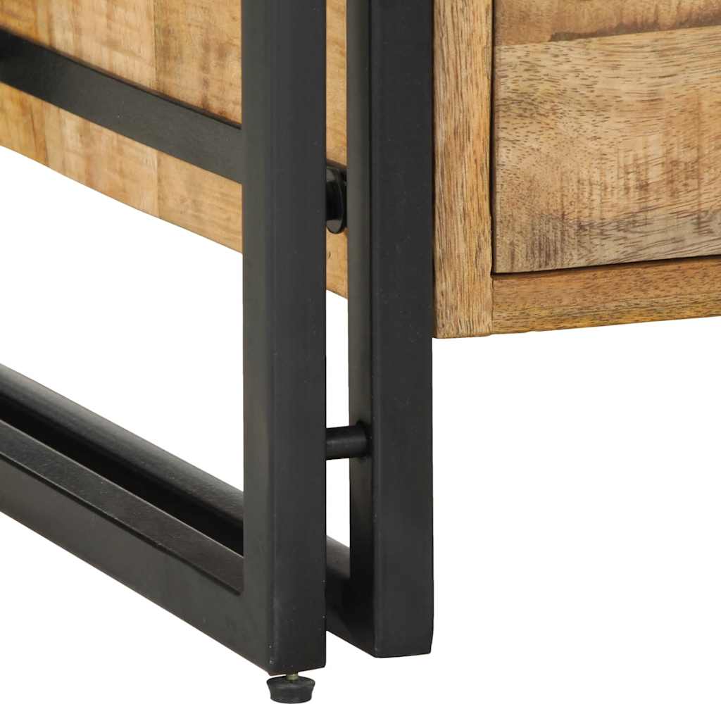 Nachtkastje 40x40x59 cm Massief ruw hout Mango is nu te koop bij PeponiXL, paradijselijk wonen!