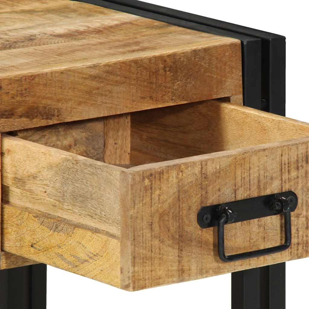 Nachtkastjes 2 stuks 40x40x50 cm Massief ruw hout Mango is nu te koop bij PeponiXL, paradijselijk wonen!