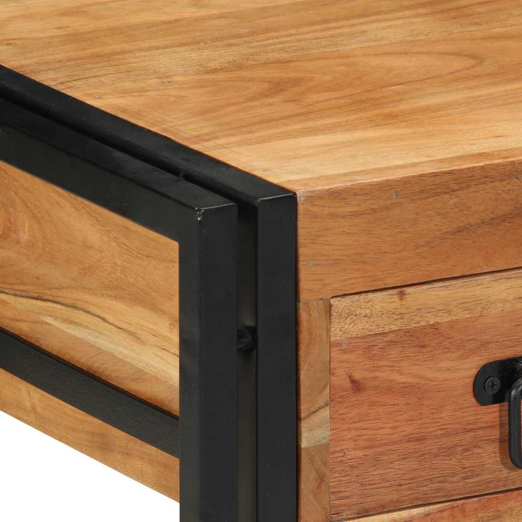 Nachtkastje met lade Bruin 40 x 40 x 50 cm Massief acaciahout is nu te koop bij PeponiXL, paradijselijk wonen!