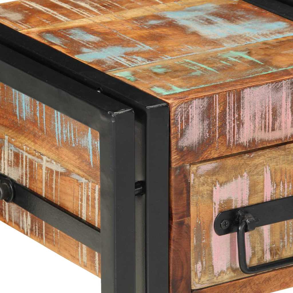 Nachtkastje Multikleur 30 x 30 x 40 cm massief gerecycled hout is nu te koop bij PeponiXL, paradijselijk wonen!